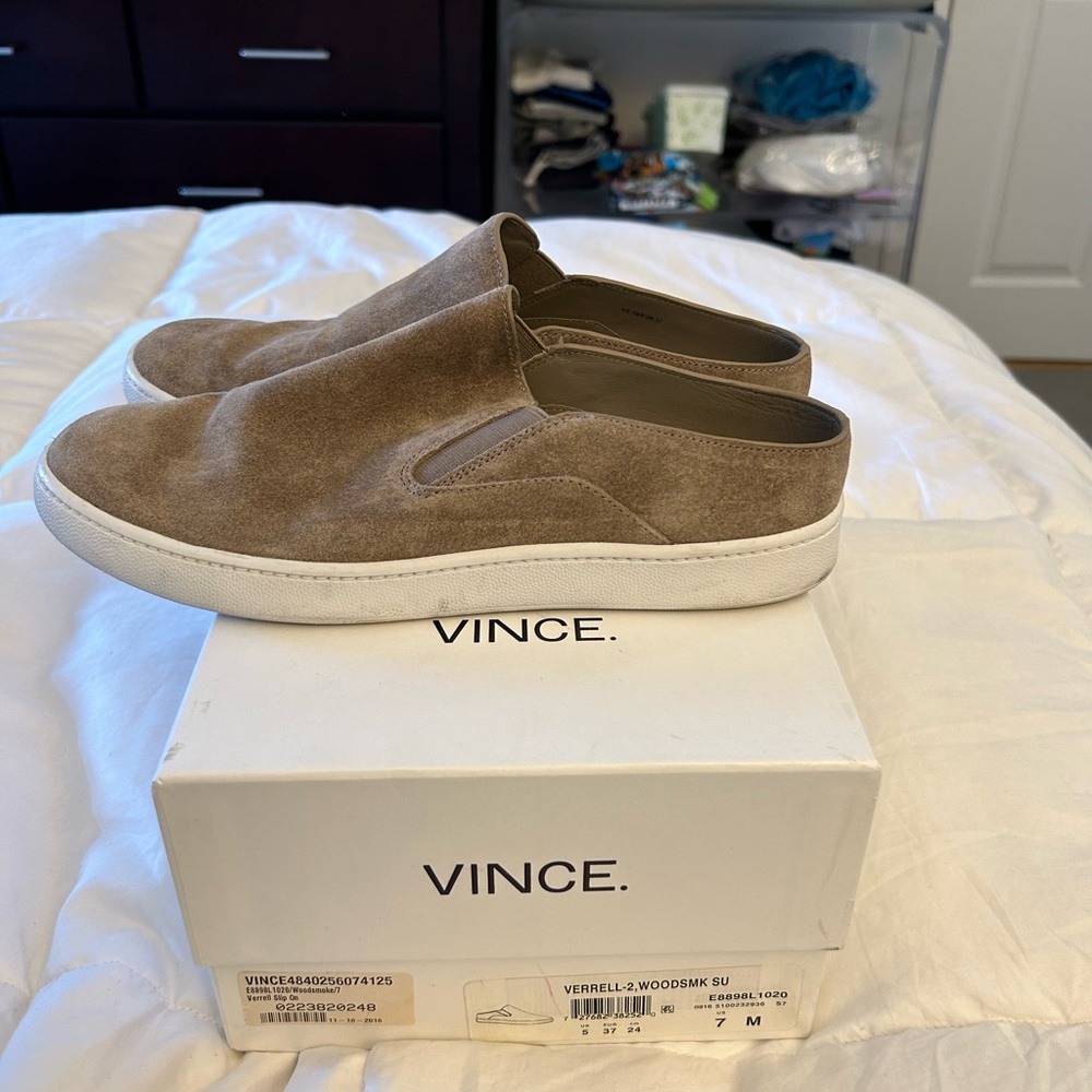 Vince Verell Suede Slip On Mule Sneakers